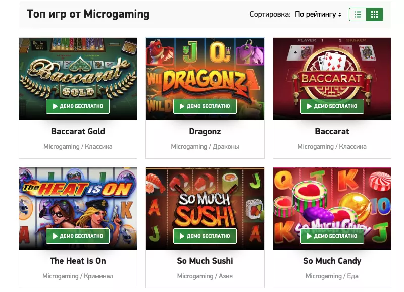 Топ игр от Microgaming